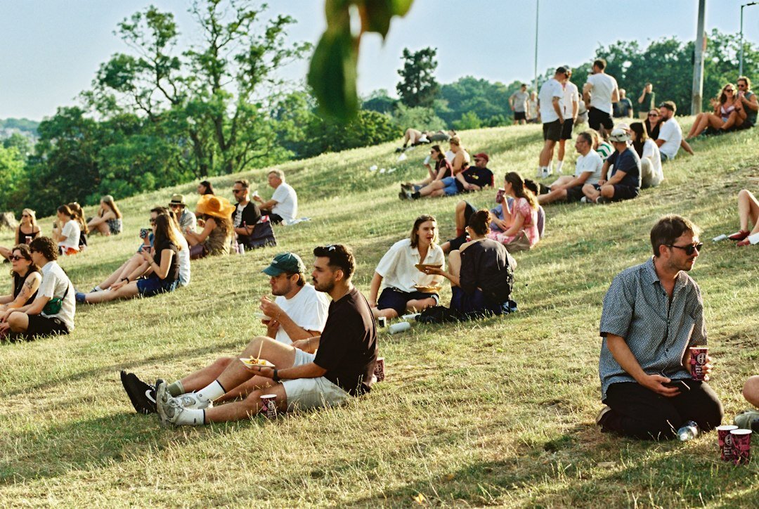 neighbors sharing dreams in local park