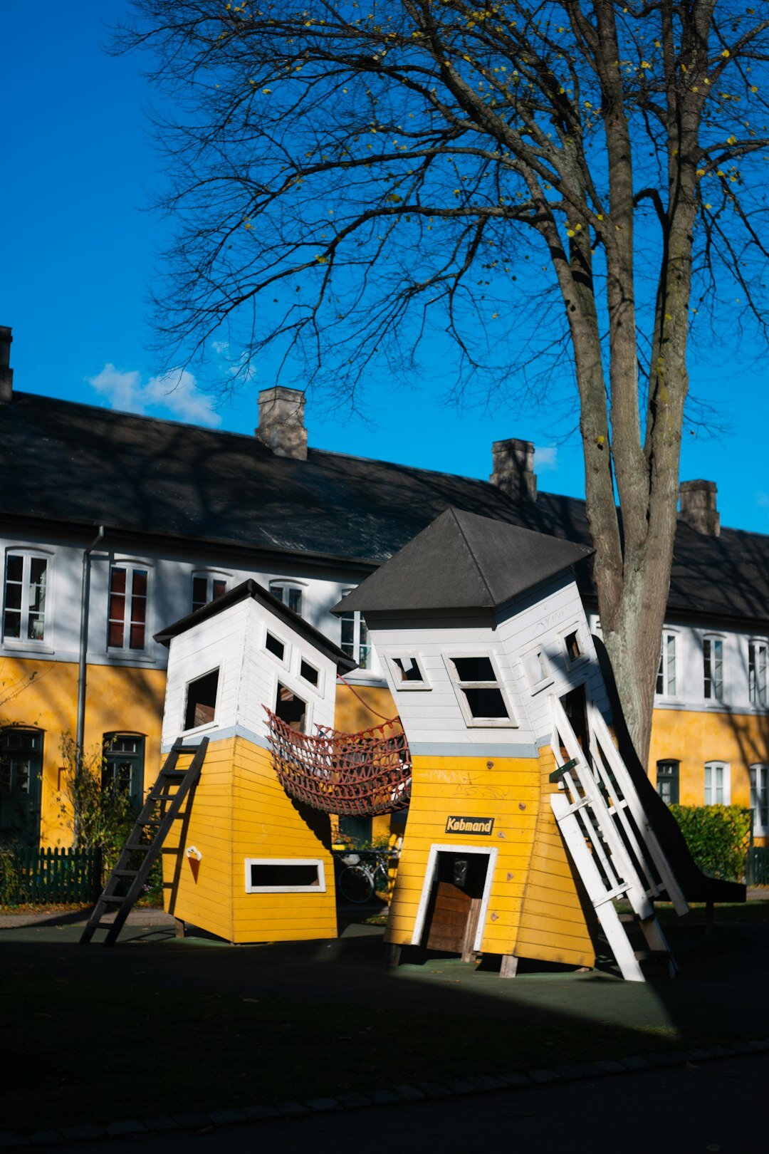 children playing on playground denmark