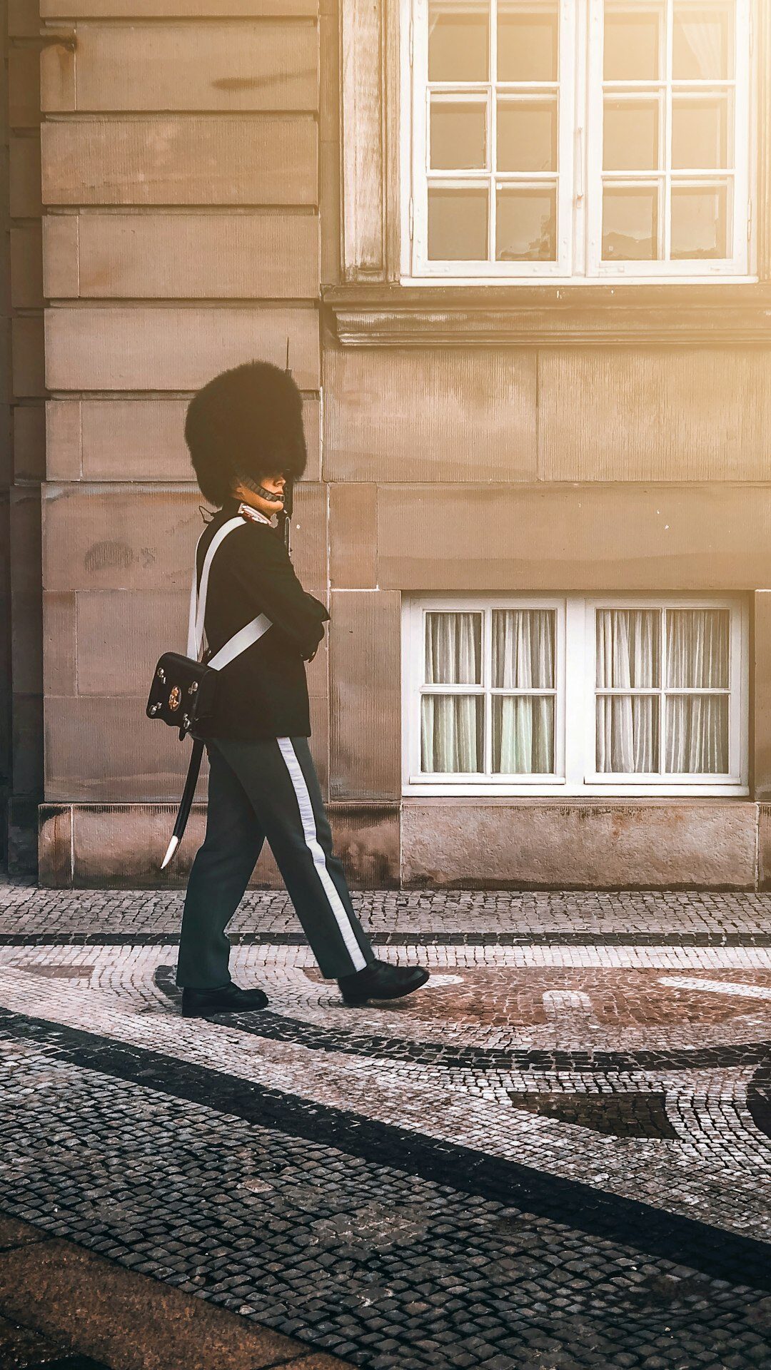 child walking to school in denmark